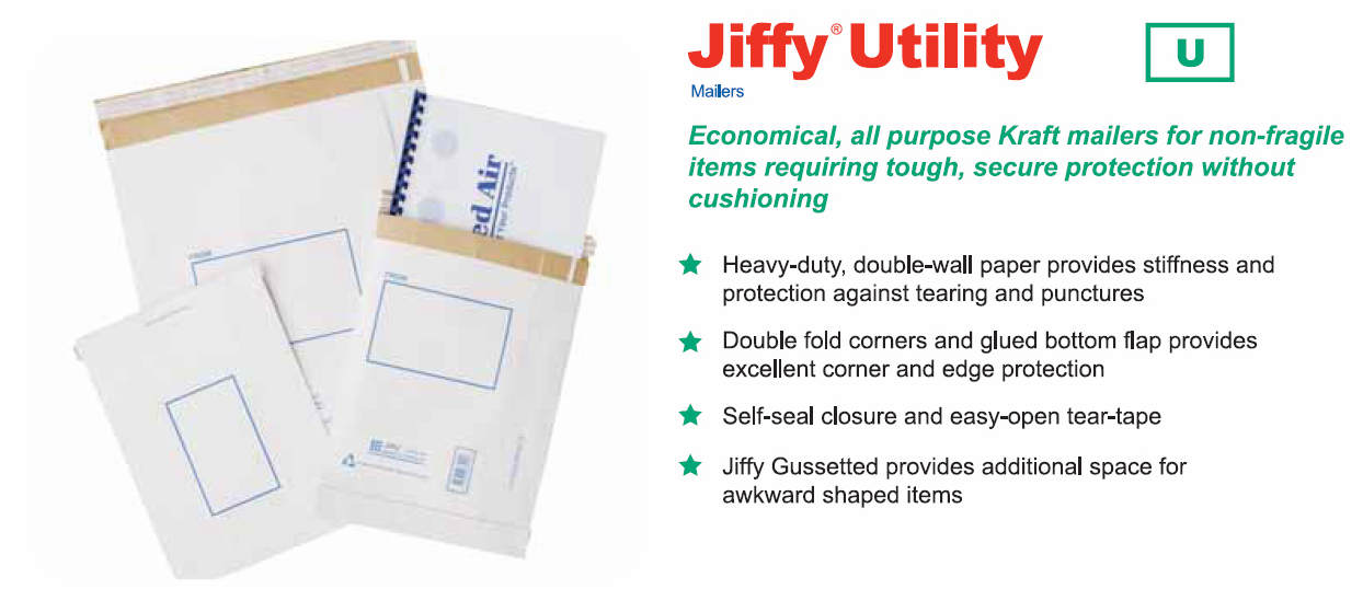 200x Tough Utility Bag Jiffy U2 Mailer 215 x 280mm eBPak Sydney